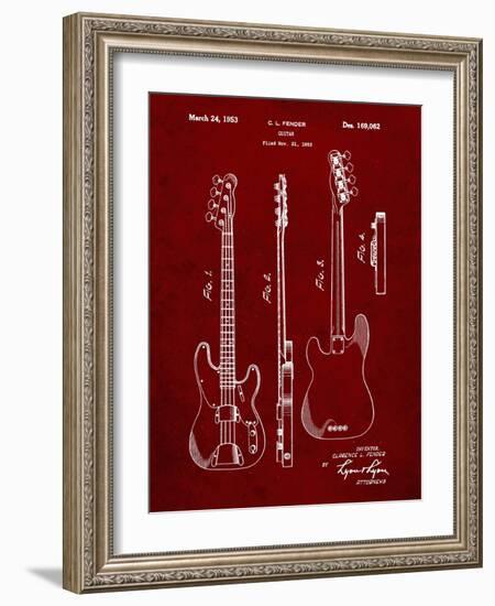 PP8 Burgundy-Borders Cole-Framed Giclee Print