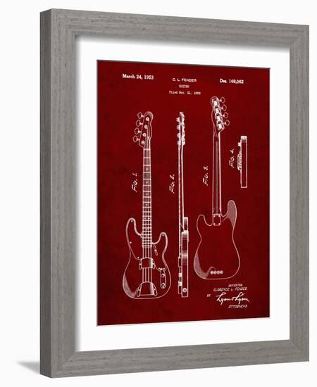 PP8 Burgundy-Borders Cole-Framed Giclee Print