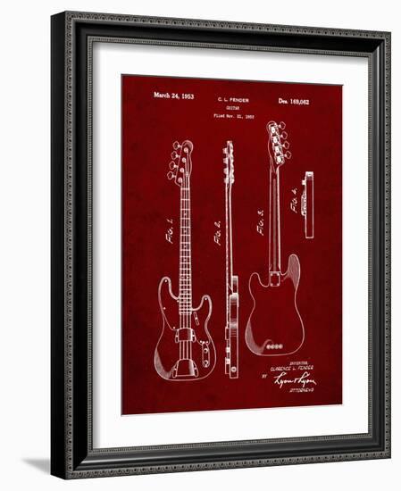 PP8 Burgundy-Borders Cole-Framed Giclee Print