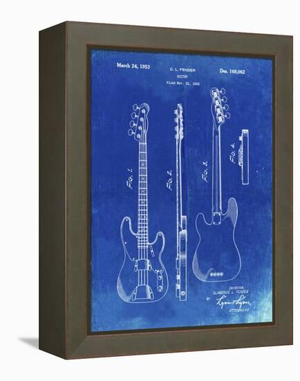 PP8 Faded Blueprint-Borders Cole-Framed Premier Image Canvas