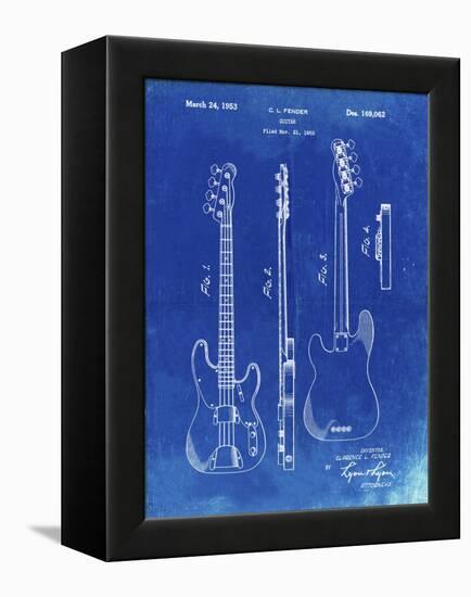 PP8 Faded Blueprint-Borders Cole-Framed Premier Image Canvas