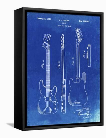 PP8 Faded Blueprint-Borders Cole-Framed Premier Image Canvas