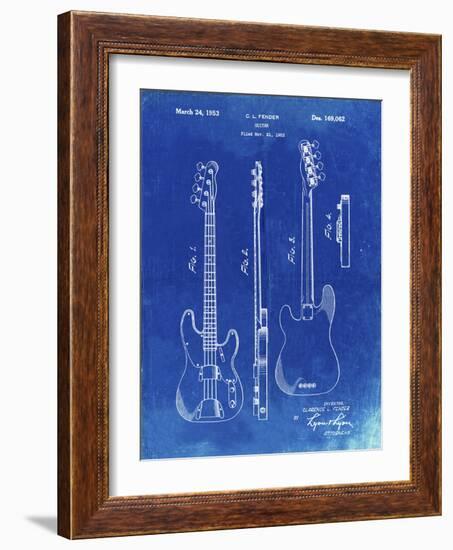 PP8 Faded Blueprint-Borders Cole-Framed Giclee Print