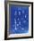 PP8 Faded Blueprint-Borders Cole-Framed Giclee Print