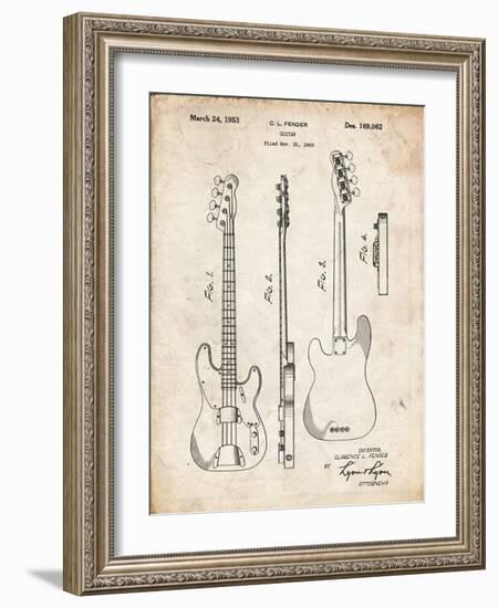 PP8 Vintage Parchment-Borders Cole-Framed Giclee Print