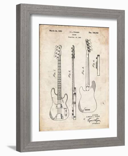 PP8 Vintage Parchment-Borders Cole-Framed Giclee Print