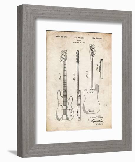 PP8 Vintage Parchment-Borders Cole-Framed Premium Giclee Print