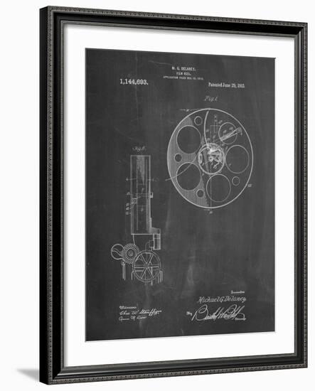 PP807-Chalkboard Film Reel 1915 Patent Poster-Cole Borders-Framed Giclee Print