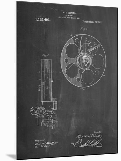 PP807-Chalkboard Film Reel 1915 Patent Poster-Cole Borders-Mounted Giclee Print