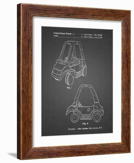 PP816-Black Grid Fisher Price Toy Car Patent Poster-Cole Borders-Framed Giclee Print