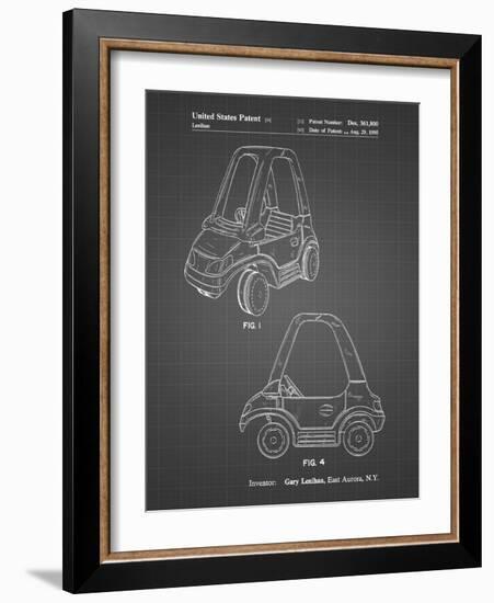 PP816-Black Grid Fisher Price Toy Car Patent Poster-Cole Borders-Framed Giclee Print