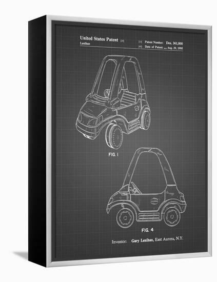 PP816-Black Grid Fisher Price Toy Car Patent Poster-Cole Borders-Framed Premier Image Canvas