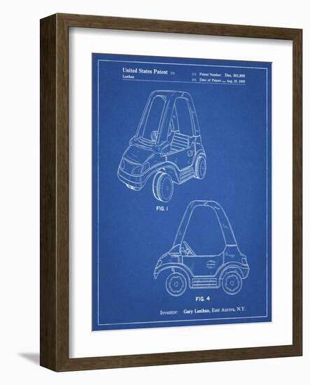 PP816-Blueprint Fisher Price Toy Car Patent Poster-Cole Borders-Framed Giclee Print