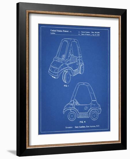 PP816-Blueprint Fisher Price Toy Car Patent Poster-Cole Borders-Framed Giclee Print