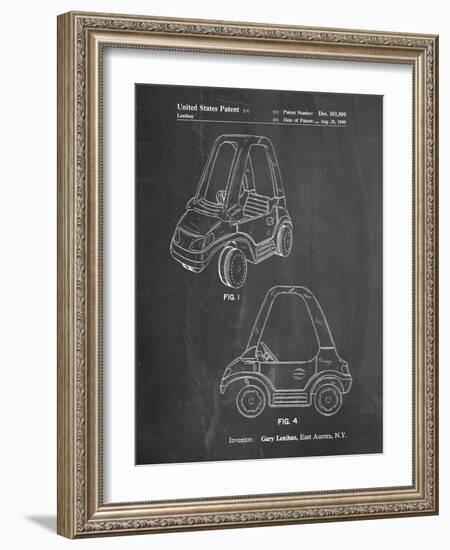 PP816-Chalkboard Fisher Price Toy Car Patent Poster-Cole Borders-Framed Giclee Print