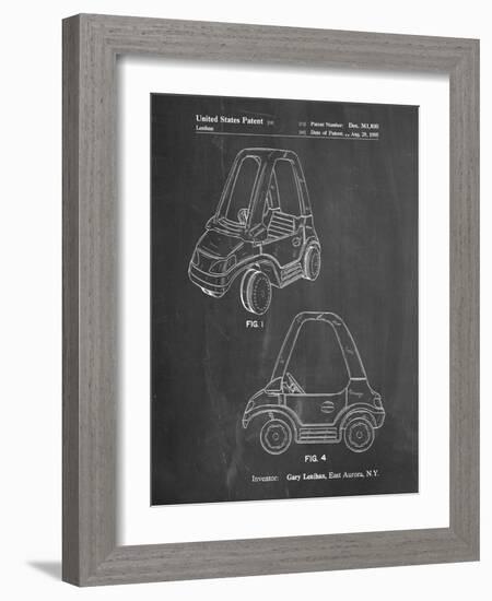 PP816-Chalkboard Fisher Price Toy Car Patent Poster-Cole Borders-Framed Giclee Print