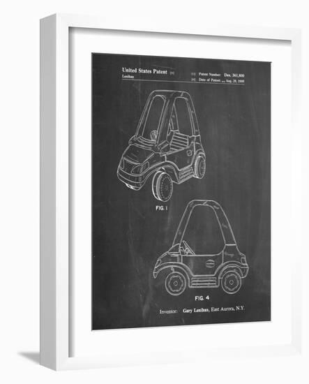 PP816-Chalkboard Fisher Price Toy Car Patent Poster-Cole Borders-Framed Giclee Print