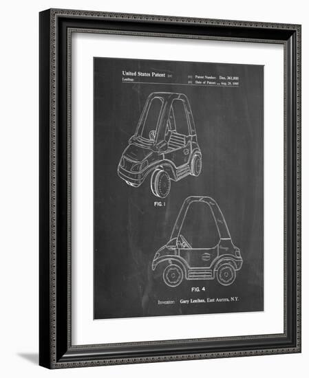 PP816-Chalkboard Fisher Price Toy Car Patent Poster-Cole Borders-Framed Giclee Print