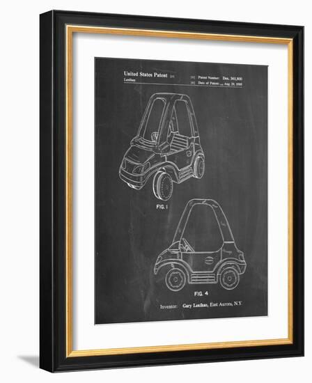 PP816-Chalkboard Fisher Price Toy Car Patent Poster-Cole Borders-Framed Giclee Print