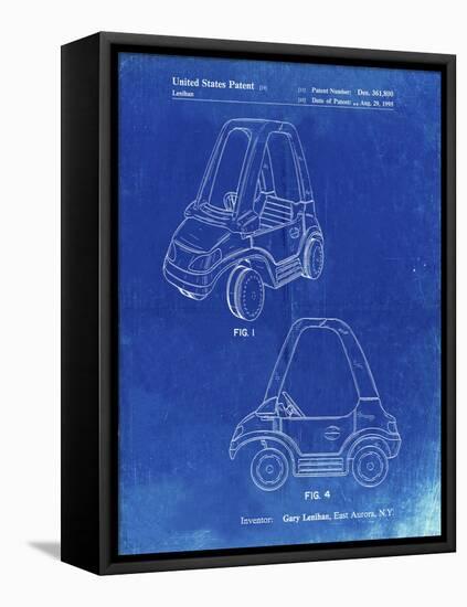 PP816-Faded Blueprint Fisher Price Toy Car Patent Poster-Cole Borders-Framed Premier Image Canvas