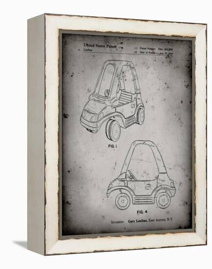 PP816-Faded Grey Fisher Price Toy Car Patent Poster-Cole Borders-Framed Premier Image Canvas