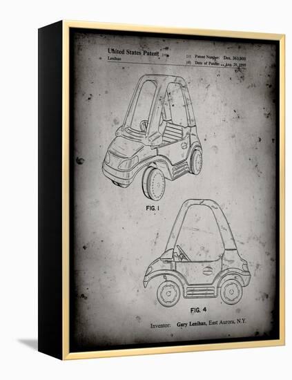 PP816-Faded Grey Fisher Price Toy Car Patent Poster-Cole Borders-Framed Premier Image Canvas