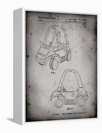 PP816-Faded Grey Fisher Price Toy Car Patent Poster-Cole Borders-Framed Premier Image Canvas