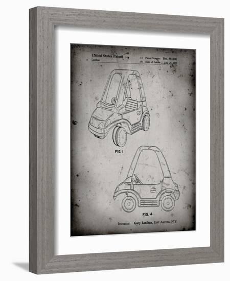 PP816-Faded Grey Fisher Price Toy Car Patent Poster-Cole Borders-Framed Giclee Print