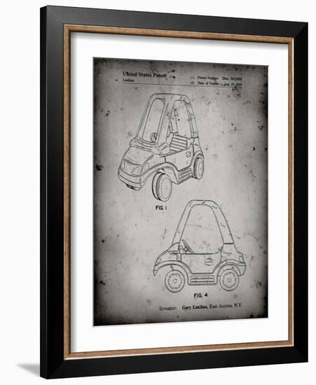 PP816-Faded Grey Fisher Price Toy Car Patent Poster-Cole Borders-Framed Giclee Print