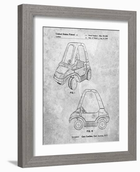 PP816-Slate Fisher Price Toy Car Patent Poster-Cole Borders-Framed Giclee Print