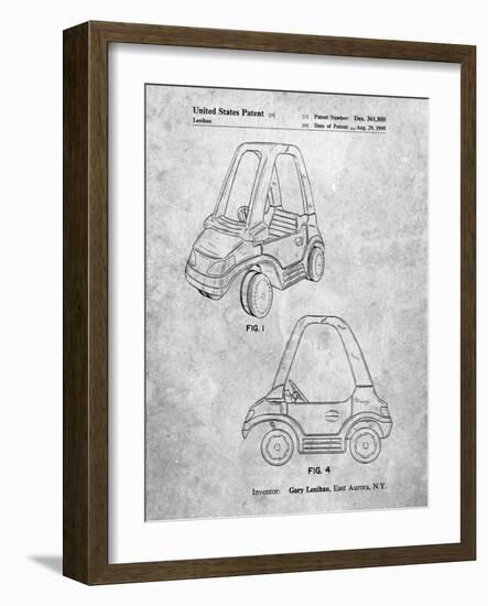 PP816-Slate Fisher Price Toy Car Patent Poster-Cole Borders-Framed Giclee Print