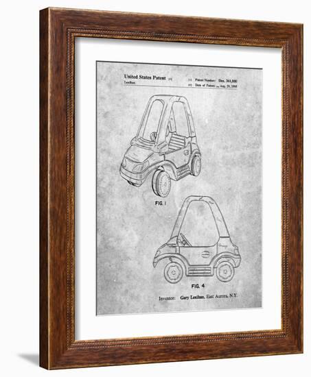 PP816-Slate Fisher Price Toy Car Patent Poster-Cole Borders-Framed Giclee Print