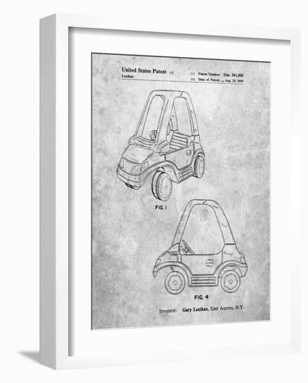 PP816-Slate Fisher Price Toy Car Patent Poster-Cole Borders-Framed Giclee Print