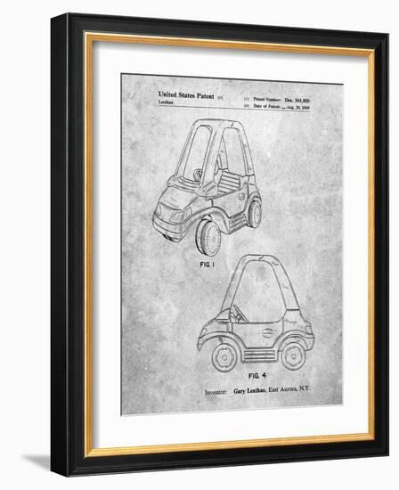 PP816-Slate Fisher Price Toy Car Patent Poster-Cole Borders-Framed Giclee Print