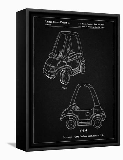 PP816-Vintage Black Fisher Price Toy Car Patent Poster-Cole Borders-Framed Premier Image Canvas