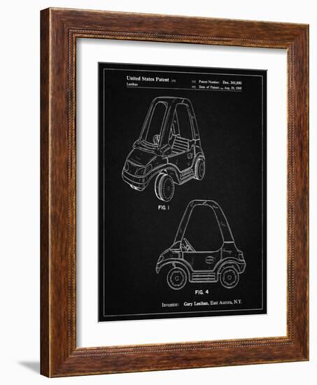 PP816-Vintage Black Fisher Price Toy Car Patent Poster-Cole Borders-Framed Giclee Print