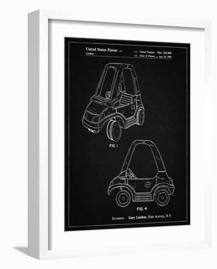 PP816-Vintage Black Fisher Price Toy Car Patent Poster-Cole Borders-Framed Giclee Print
