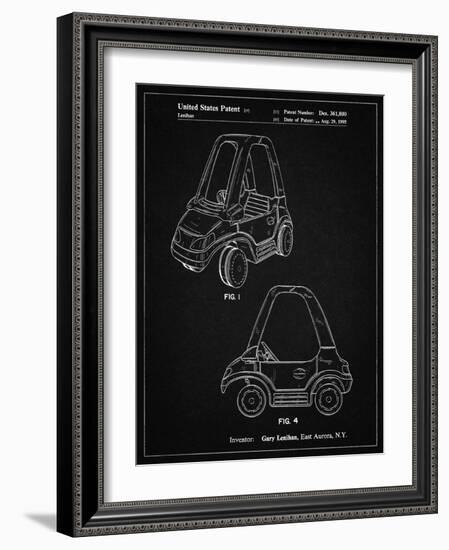 PP816-Vintage Black Fisher Price Toy Car Patent Poster-Cole Borders-Framed Giclee Print