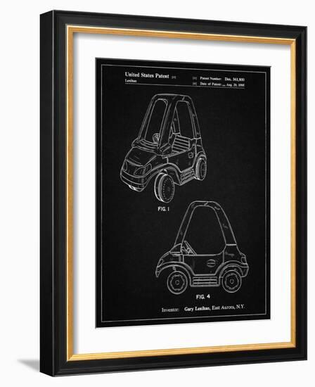 PP816-Vintage Black Fisher Price Toy Car Patent Poster-Cole Borders-Framed Giclee Print