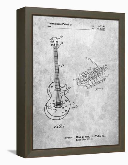 PP818-Slate Floyd Rose Guitar Tremolo Patent Poster-Cole Borders-Framed Premier Image Canvas