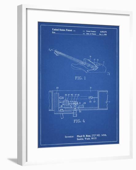 PP819-Blueprint Floyd Rose Tremolo Patent Poster-Cole Borders-Framed Giclee Print