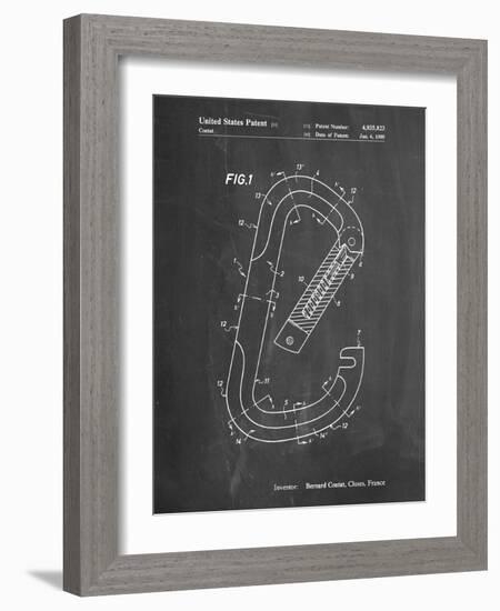 PP83-Chalkboard Oval Carabiner Patent Poster-Cole Borders-Framed Giclee Print