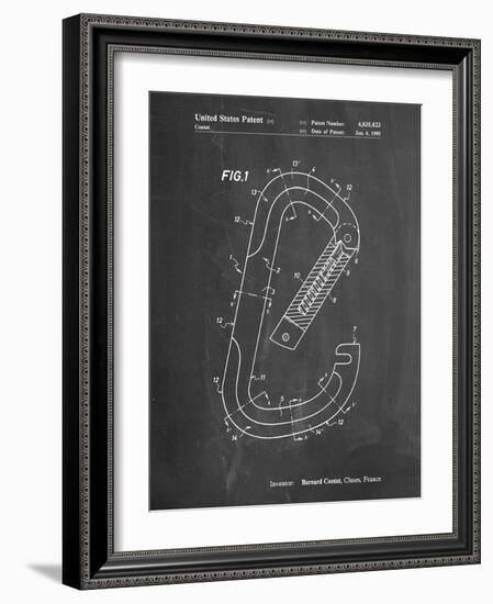 PP83-Chalkboard Oval Carabiner Patent Poster-Cole Borders-Framed Giclee Print