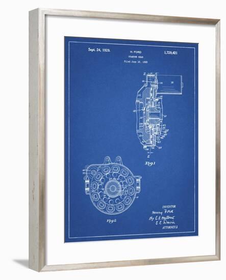 PP833-Blueprint Ford Car Starter Gear 1928 Patent Poster-Cole Borders-Framed Giclee Print