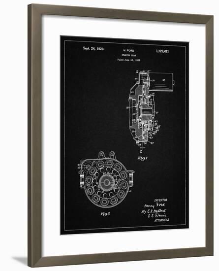 PP833-Vintage Black Ford Car Starter Gear 1928 Patent Poster-Cole Borders-Framed Giclee Print