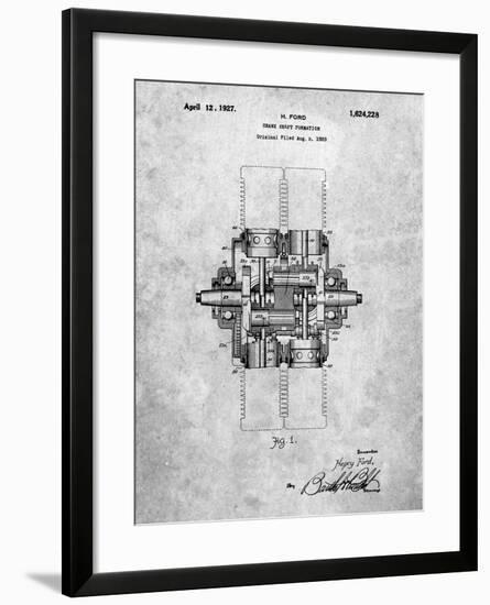 PP838-Slate Ford Crank Shaft 1920 Patent Poster-Cole Borders-Framed Giclee Print