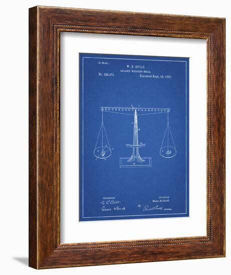 PP84-Blueprint Scales of Justice Patent Poster-Cole Borders-Framed Giclee Print