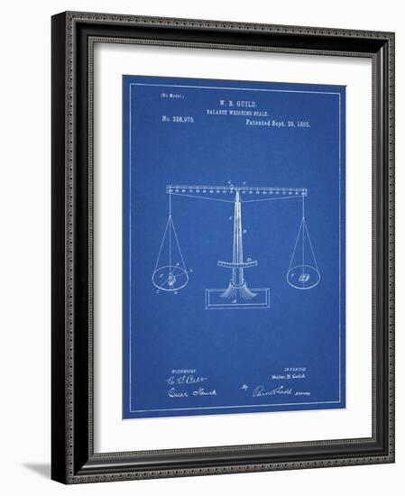 PP84-Blueprint Scales of Justice Patent Poster-Cole Borders-Framed Giclee Print