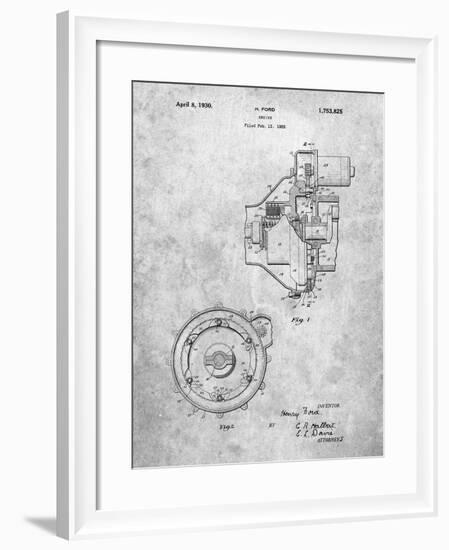 PP841-Slate Ford Engine 1930 Patent Poster-Cole Borders-Framed Giclee Print