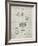 PP85-Antique Grid Parchment Gavel 1953 Patent Poster-Cole Borders-Framed Giclee Print